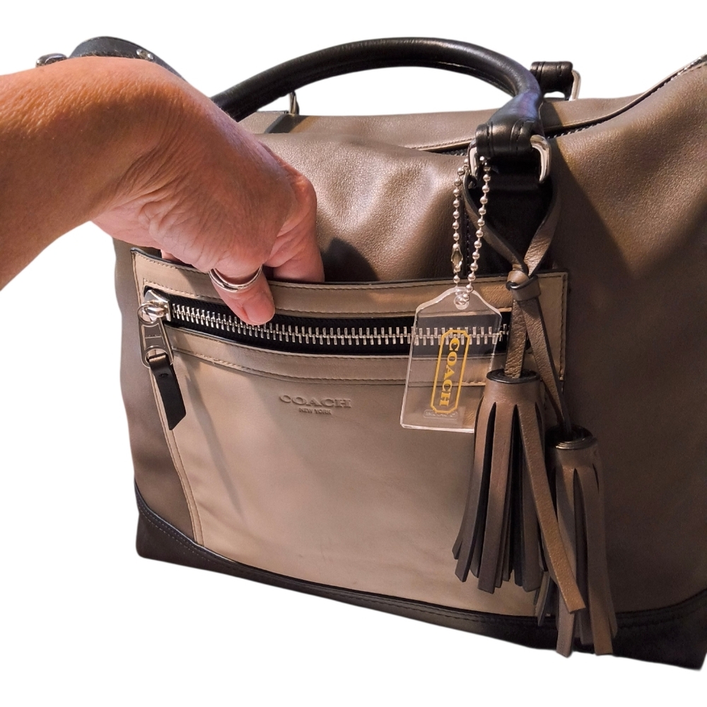 Coach Legacy Rory Colorblock Leather Satchel with Shoulder Strap - Picture 5 of 16